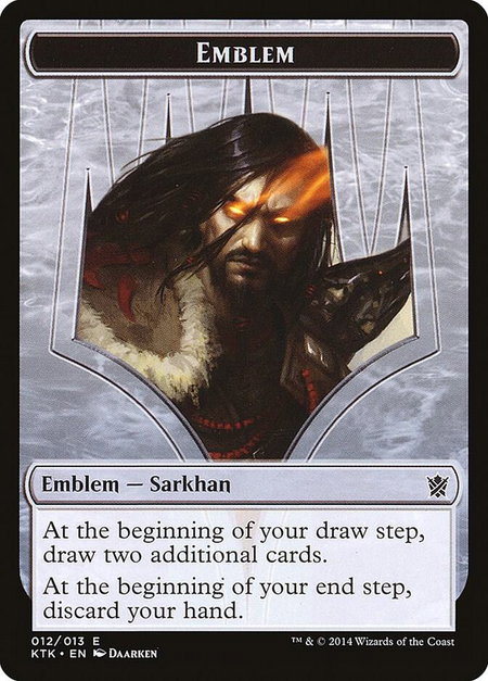 Emblem - Sarkhan, the Dragonspeaker - Khans of Tarkir Magic: The Gathering trading card