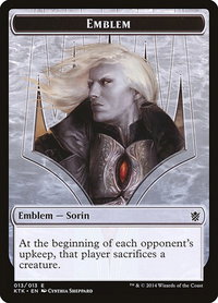 Emblem - Sorin, Solemn Visitor - Khans of Tarkir (KTK) #13 - Token Magic: The Gathering Trading Card