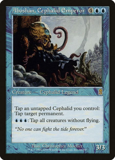 Aboshan, Cephalid Emperor - Odyssey Magic: The Gathering trading card