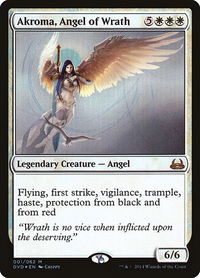 Akroma, Angel of Wrath - Duel Decks: Anthology (DD3) #1 - Mythic Magic: The Gathering Trading Card