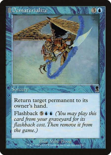 Dematerialize - Odyssey Magic: The Gathering trading card