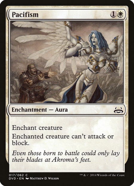 Pacifism trading card from Duel Decks: Anthology Pacifism - Duel Decks: Anthology Magic: The Gathering trading card