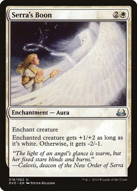Serra's Boon - Duel Decks: Anthology Magic: The Gathering trading card