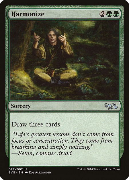Harmonize (EVG) - Duel Decks: Anthology Magic: The Gathering trading card