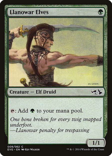 Llanowar Elves trading card from Duel Decks: Anthology Llanowar Elves - Duel Decks: Anthology Magic: The Gathering trading card