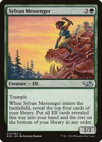 Sylvan Messenger - Duel Decks: Anthology (DD3) #12 - Uncommon Magic: The Gathering Trading Card