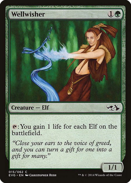 Wellwisher trading card from Duel Decks: Anthology Wellwisher - Duel Decks: Anthology Magic: The Gathering trading card