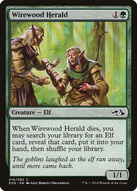 Wirewood Herald trading card from Duel Decks: Anthology Wirewood Herald - Duel Decks: Anthology Magic: The Gathering trading card
