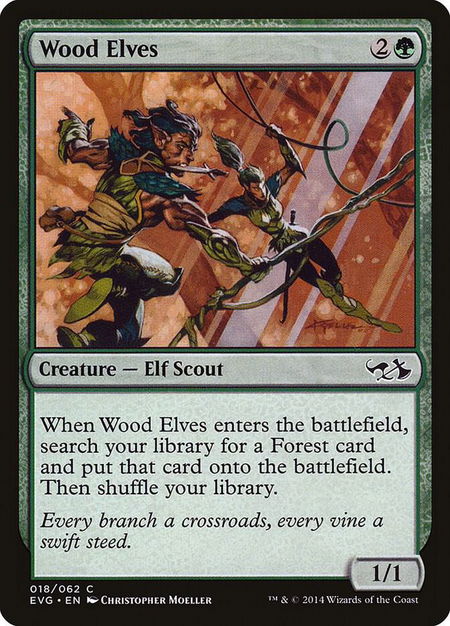 Wood Elves trading card from Duel Decks: Anthology Wood Elves - Duel Decks: Anthology Magic: The Gathering trading card