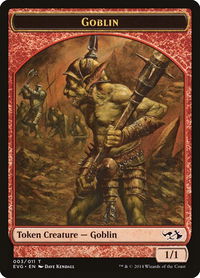 Goblin Token (EVG) - Duel Decks: Anthology (DD3) #3 - Token Magic: The Gathering Trading Card