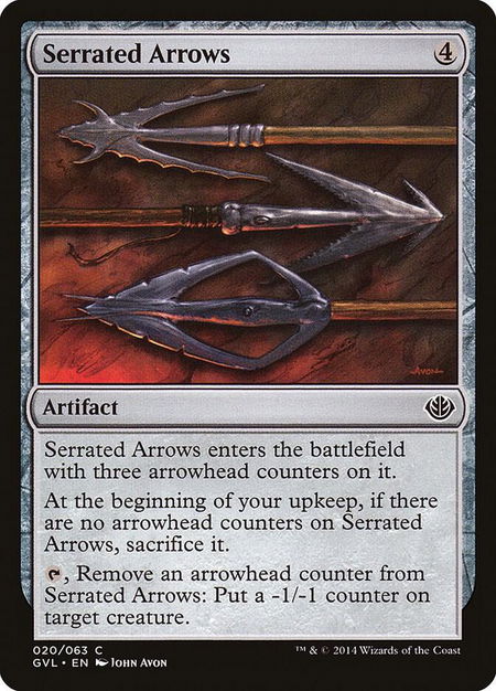 Serrated Arrows trading card from Duel Decks: Anthology Serrated Arrows - Duel Decks: Anthology Magic: The Gathering trading card