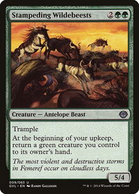 Stampeding Wildebeests - Duel Decks: Anthology (DD3) #9 - Uncommon Magic: The Gathering Trading Card
