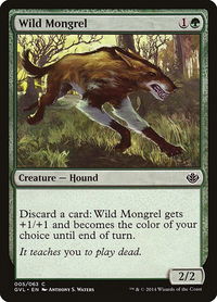 Wild Mongrel - Duel Decks: Anthology (DD3) #5 - Common Magic: The Gathering Trading Card