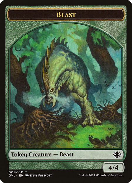 Beast Token (009) - Duel Decks: Anthology Magic: The Gathering trading card