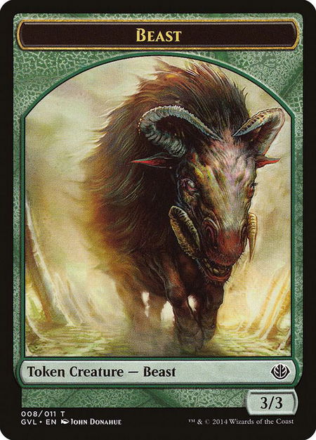 Beast Token (008) - Duel Decks: Anthology Magic: The Gathering trading card
