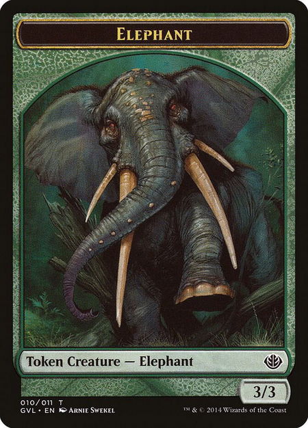 Elephant Token - Duel Decks: Anthology Magic: The Gathering trading card