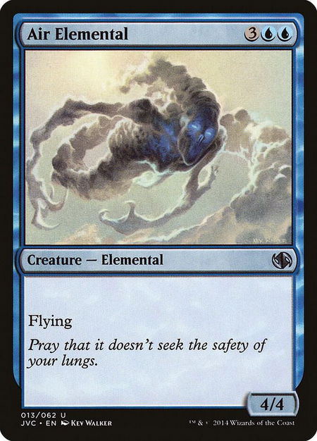 Air Elemental trading card from Duel Decks: Anthology Air Elemental - Duel Decks: Anthology Magic: The Gathering trading card
