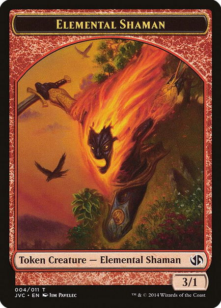 Elemental Shaman Token trading card from Duel Decks: Anthology Elemental Shaman Token - Duel Decks: Anthology Magic: The Gathering trading card