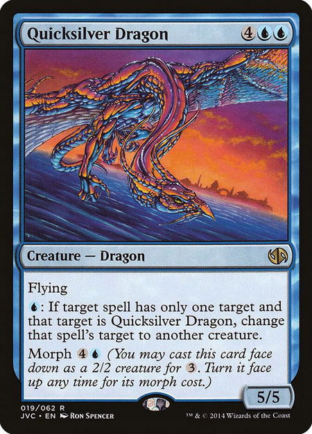 Quicksilver Dragon trading card from Duel Decks: Anthology Quicksilver Dragon - Duel Decks: Anthology Magic: The Gathering trading card