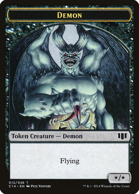 Demon (012) // Zombie (016) Double-Sided Token - Commander 2014 Magic: The Gathering trading card