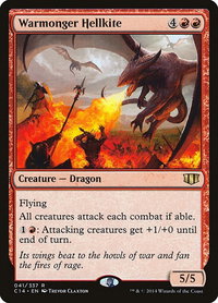 Warmonger Hellkite - Commander 2014 (C14) #41 - Rare Magic: The Gathering Trading Card