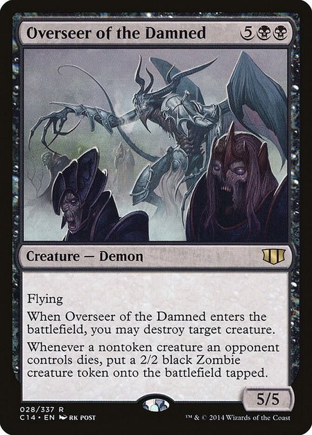 Overseer of the Damned - Commander 2014 Magic: The Gathering trading card