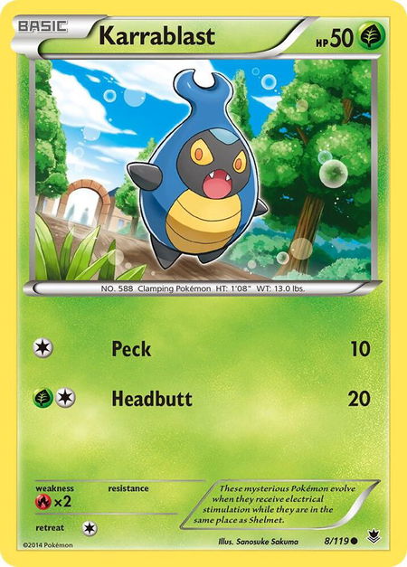 Karrablast - XY - Phantom Forces Pokémon trading card