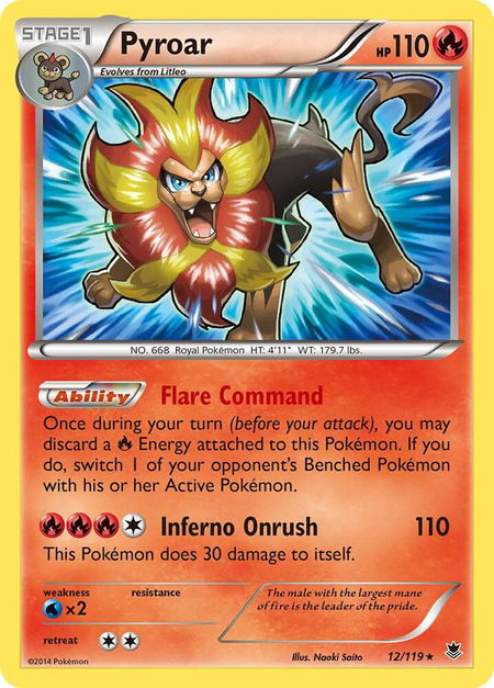 Pyroar - XY - Phantom Forces Pokémon trading card