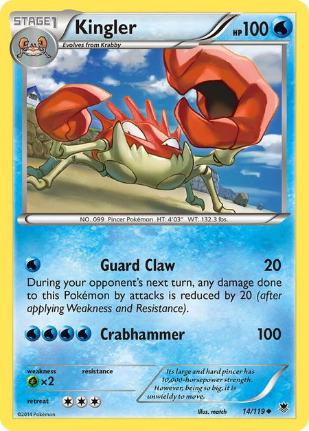 Kingler - XY - Phantom Forces Pokémon trading card