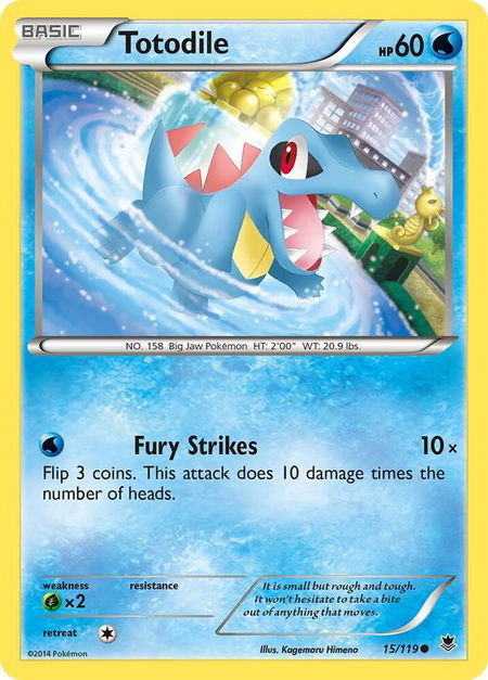 Totodile - XY - Phantom Forces Pokémon trading card
