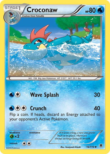 Croconaw - XY - Phantom Forces Pokémon trading card