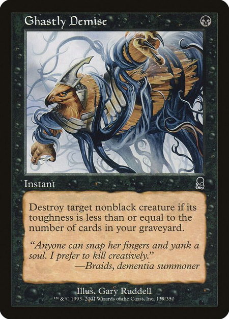 Ghastly Demise - Odyssey Magic: The Gathering trading card