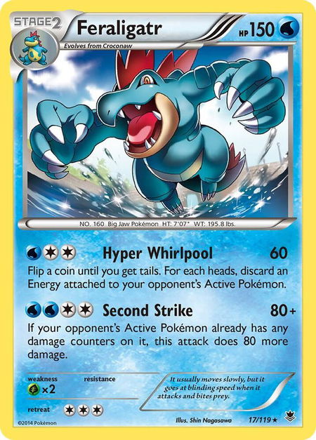 Feraligatr - XY - Phantom Forces Pokémon trading card