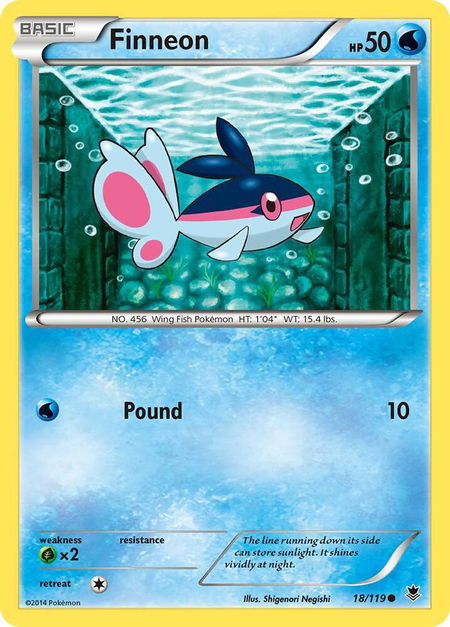 Finneon - XY - Phantom Forces Pokémon trading card