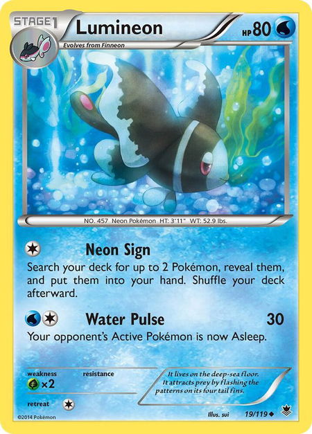 Lumineon - XY - Phantom Forces Pokémon trading card
