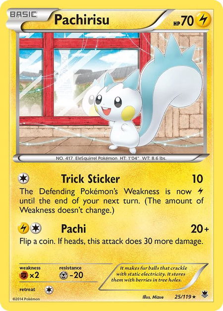 Pachirisu - XY - Phantom Forces Pokémon trading card