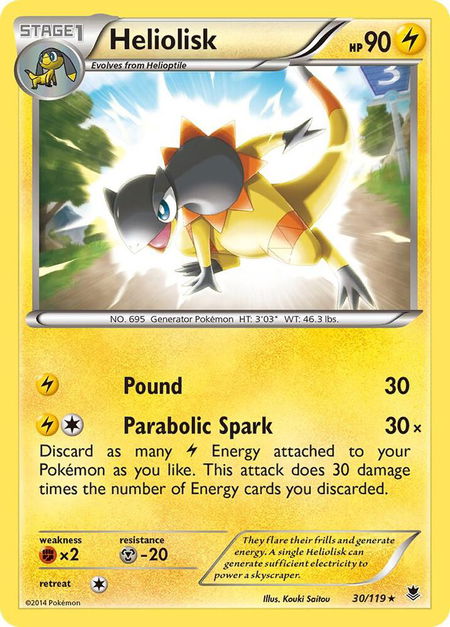 Heliolisk - XY - Phantom Forces Pokémon trading card