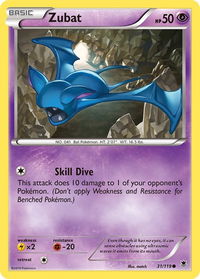 Zubat - XY - Phantom Forces (PHF) #31/119 - Common Pokémon Trading Card