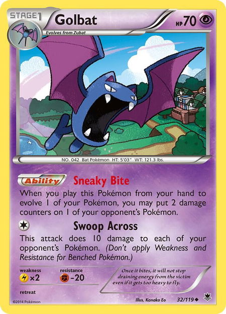 Golbat - XY - Phantom Forces Pokémon trading card