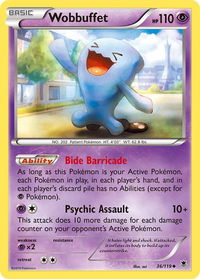 Wobbuffet - XY - Phantom Forces (PHF) #36/119 - Uncommon Pokémon Trading Card