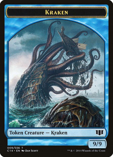 Kraken // Zombie (011) Double-Sided Token trading card from Commander 2014 Kraken // Zombie (011) Double-Sided Token - Commander 2014 Magic: The Gathering trading card