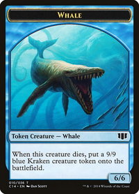Whale // Zombie (011) Double-Sided Token - Commander 2014 (C14) #10 - Token Magic: The Gathering Trading Card
