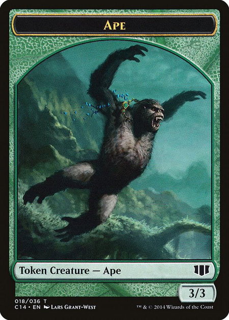 Ape // Zombie (011) Double-Sided Token - Commander 2014 Magic: The Gathering trading card