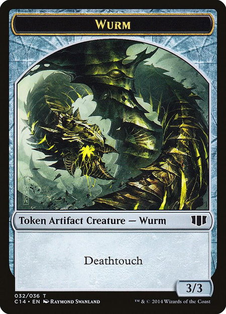 Wurm (032) // Goat Double-sided Token - Commander 2014 Magic: The Gathering trading card