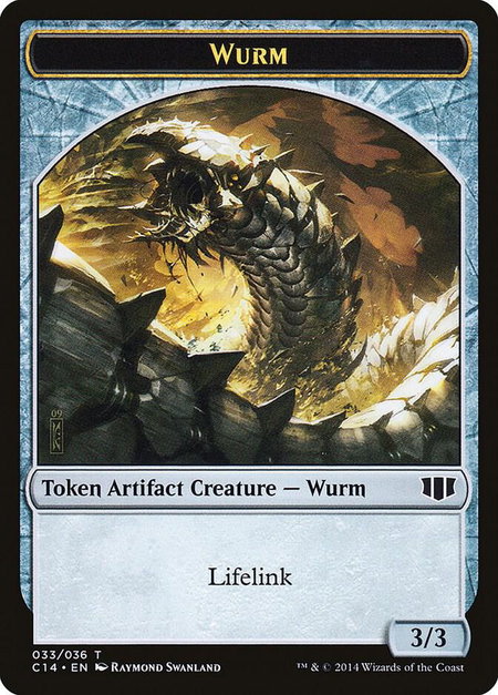 Wurm (033) // Goat Double-sided Token - Commander 2014 Magic: The Gathering trading card