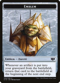Emblem - Daretti, Scrap Savant // Tuktuk the Returned Double-Sided Token - Commander 2014 (C14) #36 - Token Magic: The Gathering Trading Card