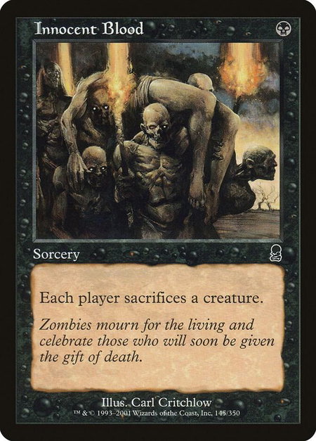 Innocent Blood trading card from Odyssey Innocent Blood - Odyssey Magic: The Gathering trading card