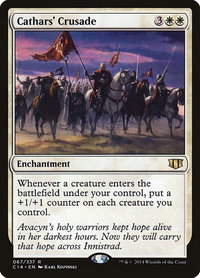 Cathars' Crusade - Commander 2014 (C14) #67 - Rare Magic: The Gathering Trading Card