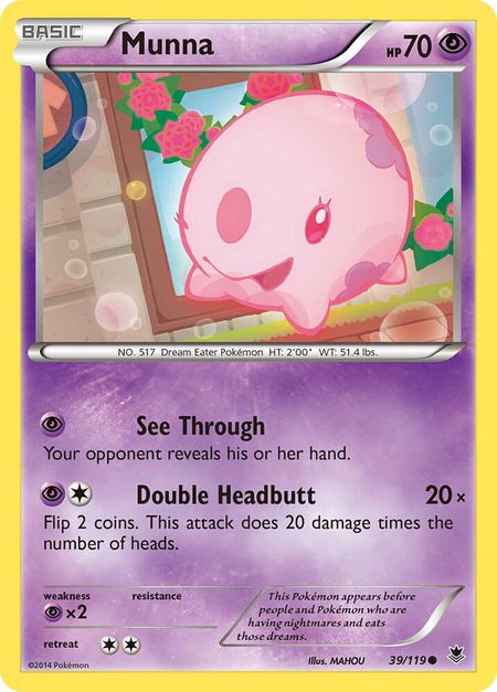 Munna - XY - Phantom Forces Pokémon trading card
