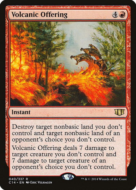 Volcanic Offering - Commander 2014 Magic: The Gathering trading card